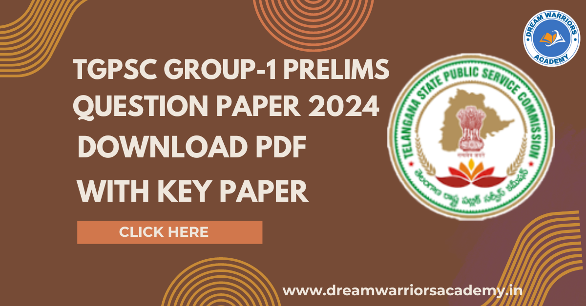 TGPSC Group 1 Prelims 2024 Question Paper with Key Download PDF