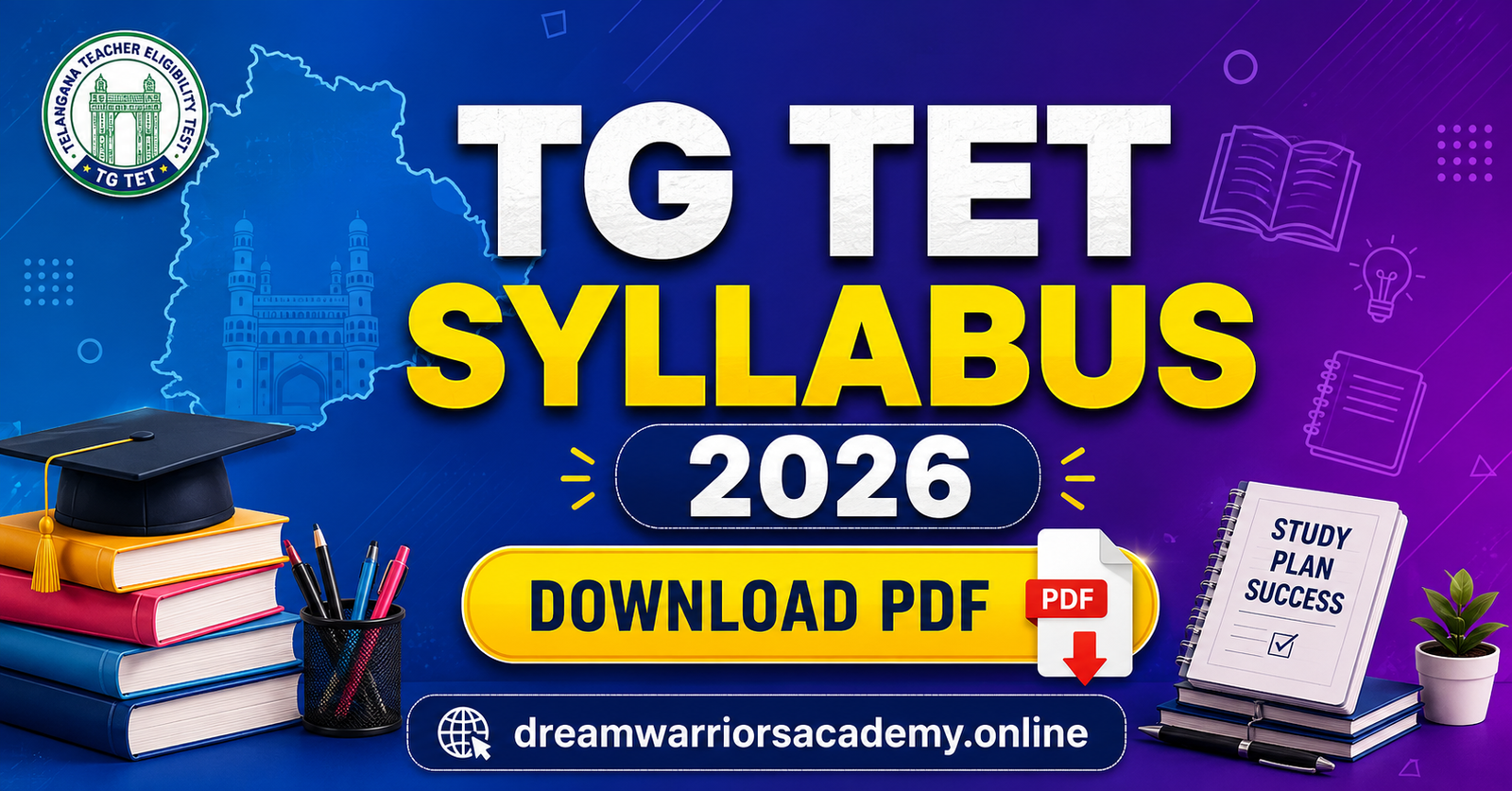 TG TET 2026 Paper 1 Syllabus & Exam Pattern PDF Download in Telugu