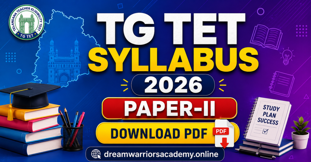 TG TET-2026 Paper-2 Syllabus: Download PDF